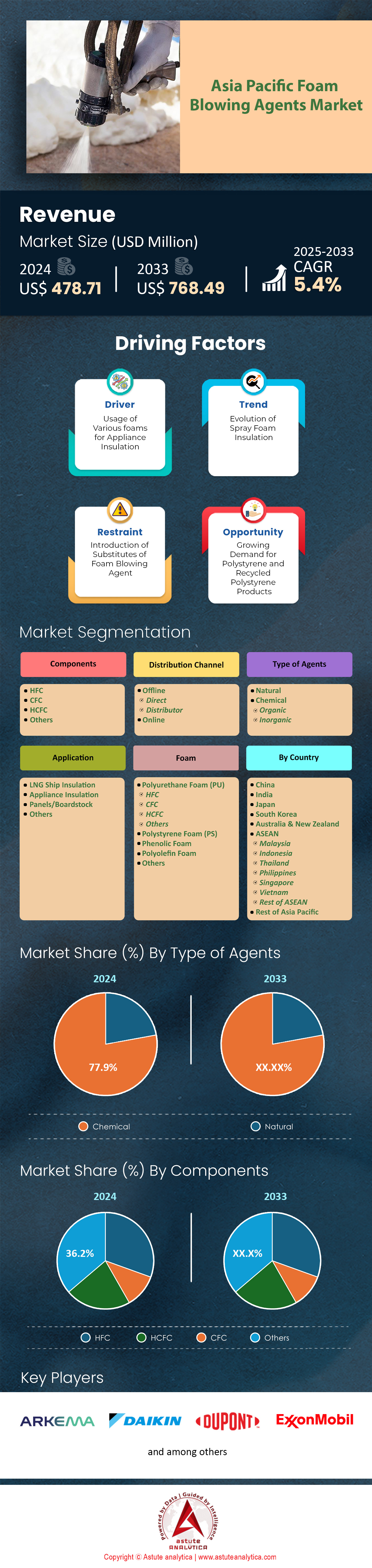 Markt für Schaumtreibmittel im asiatisch-pazifischen Raum